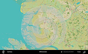 Dithmarschen, Germany. Topographic Humanitarian