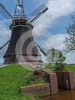 Ditzum at the river Ems in Germany photo