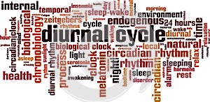 Diurnal cycle word cloud