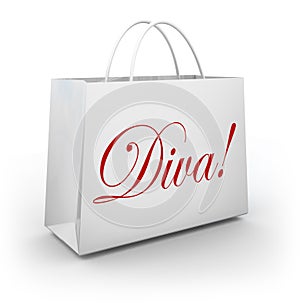 Diva Word Shopping Bag Spoiled Fashion Princess