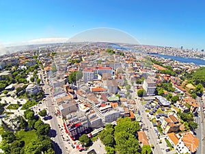 Divanyolu and Yerebatan Streets. Aerial Istanbul