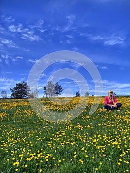 Divcibare,spring and girl