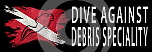 Dive Against Debris Speciality, Diver Down Flag, Scuba flag