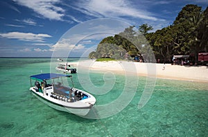 Dive Boat By The Beach