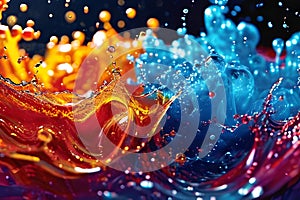 AI Generated- illustrations for the concept of physics on the topic of Fluid Dynamics photo