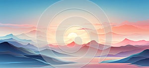 Blue Hues: A Multi-Layered Color Field Artistry photo