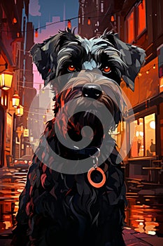 Syd Mead Cyber Canine: Giant Schnauzer photo