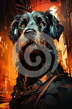 Syd Mead Cyber Canine: Giant Schnauzer photo