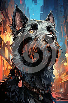 Syd Mead Cyber Canine: Giant Schnauzer photo