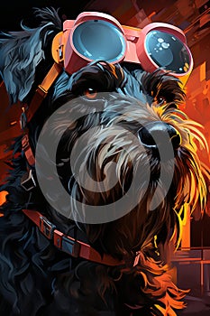 Syd Mead Cyber Canine: Giant Schnauzer photo