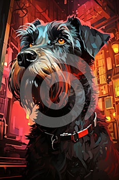 Syd Mead Cyber Canine: Giant Schnauzer photo