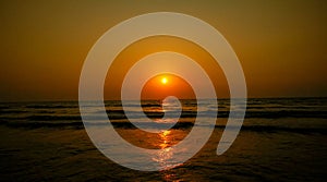 Diveagar beach at the sunset