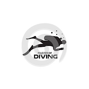 Diver club icon logo design vector template