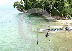 Diver Testing the Diving Equipment