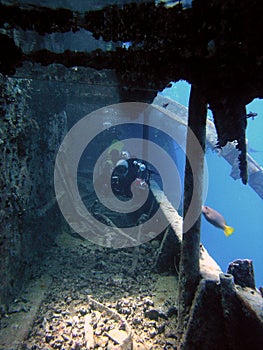 Diver at Thistlegorm