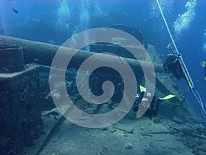 Diver at Thistlegorm