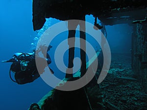 Diver at Thistlegorm
