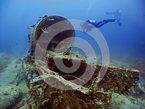 Diver at Thistlegorm