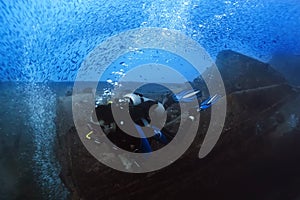 Diver at Thistlegorm