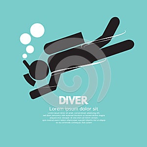 Diver Vector Illustration