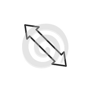 Divergent arrows line icon