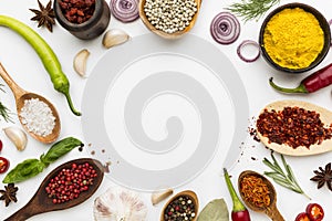 diveristy condiments frame with copy space. High quality beautiful photo concept photo