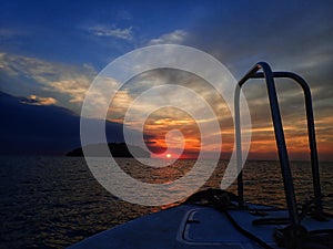 Getting ready for a sunset and night dive adventure onboard.