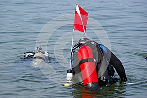 Divers Going Down