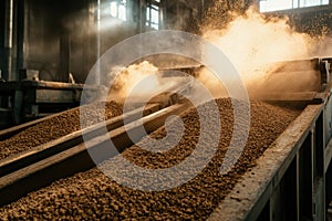 Diverse abrasive regenerators reforming materials in an industrial setting with dust and machinery