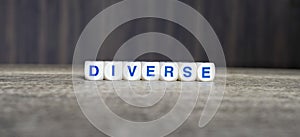 Diverse boggle word cubes on dark background