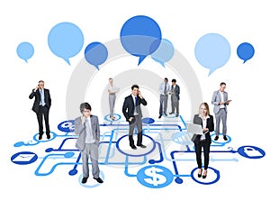 Diverse Business People Working and Connected