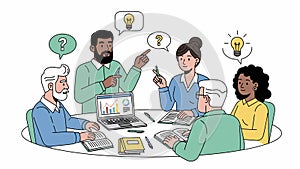 Diverse Business Team Having a Brainstorming Meeting