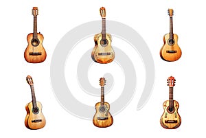 A Diverse Collection of Guitars in Various Styles and Vibrant Hues