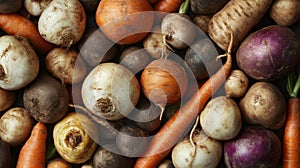 A Diverse Collection of Root Vegetables