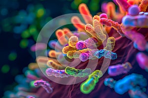 Diverse colorful abstract microbiome