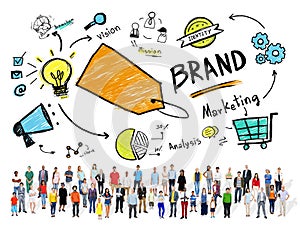 Diverse Crowd People Marketing Brand Concept