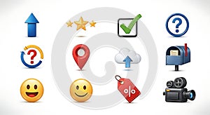 Diverse 3D UI Icons Collection