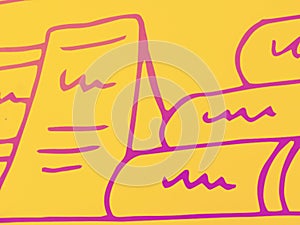 Shapes on yellow background