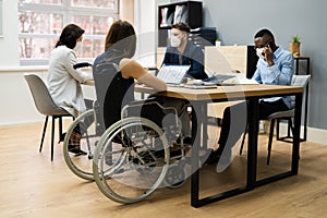 Diverse Disabled Business Worker People