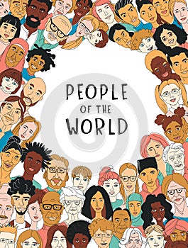 Diverse Faces of the World Illustration