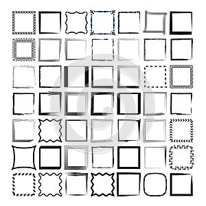 Diverse frames collection. Decorative borders set. Creative design elements. Vector illustration. EPS 10.