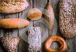 Diverse fresh bread