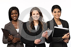 Diverse group of businesswomen working as a team