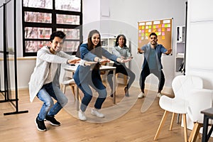 Diverse Group Doing Sit Up Exercise