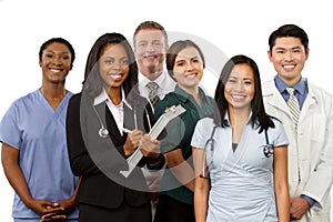 Diverse group of healthcare providers.