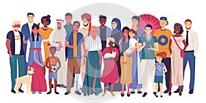 People Characters, Different Nationality Vector photo