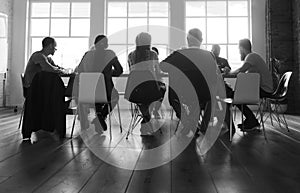 Diverse group of people in a seminar