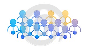 Diverse Group of People Vector for Community and Teamwork Graphics, vector design Generative AI