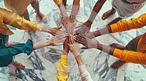 Hands in Unison. AI generated photo