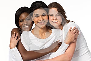 Diverse group of women smiling